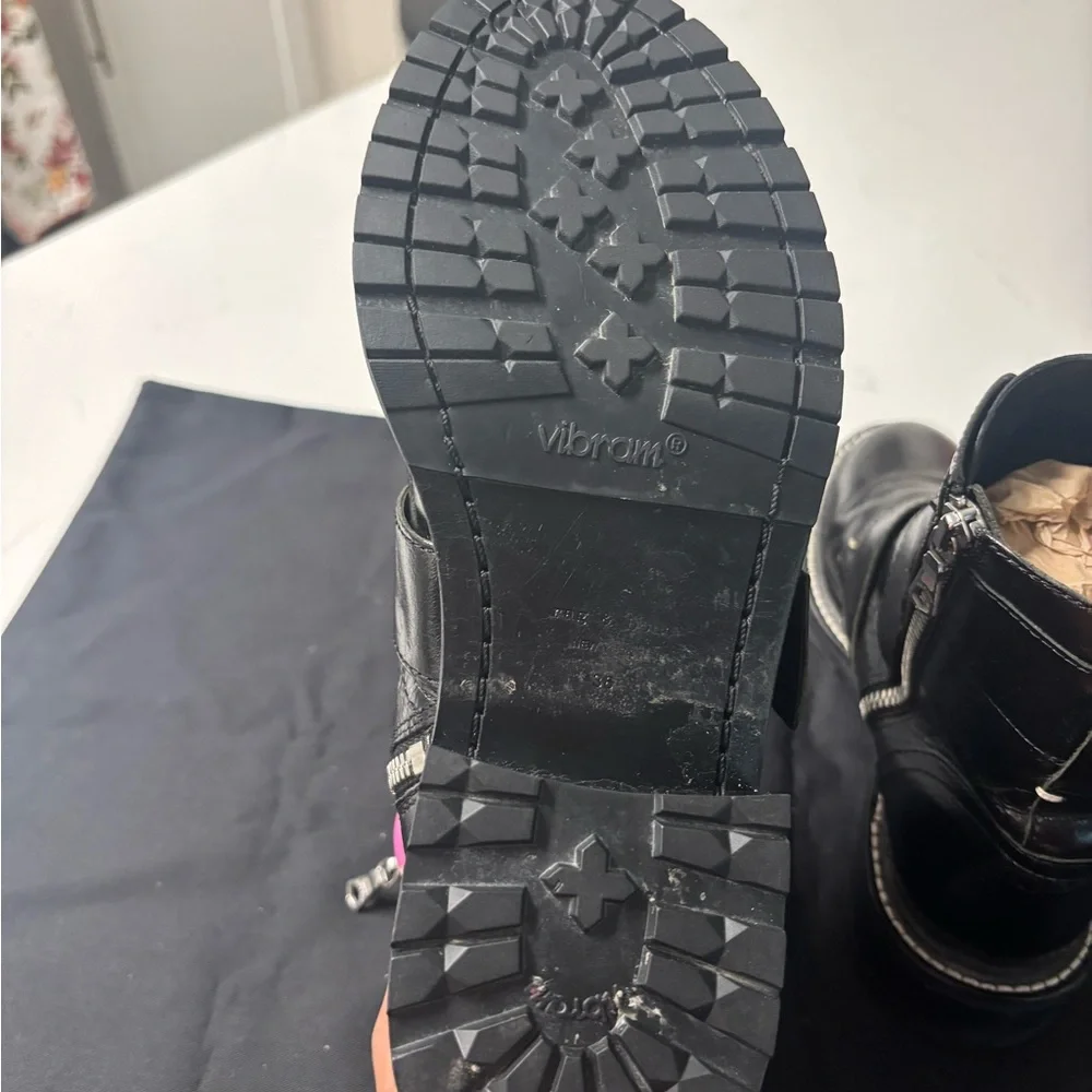 rag & bone Black Triple Buckle Combat Boots - Picture 10 of 10